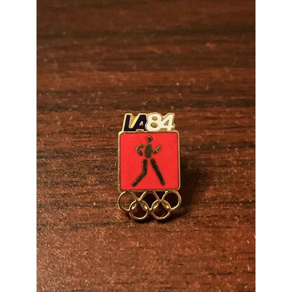 1984 Los Angeles Olympics Race Walking Event Lapel Hat Pin